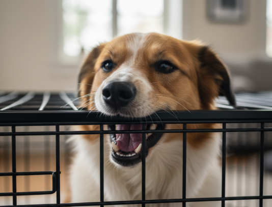 dog chewing crate material