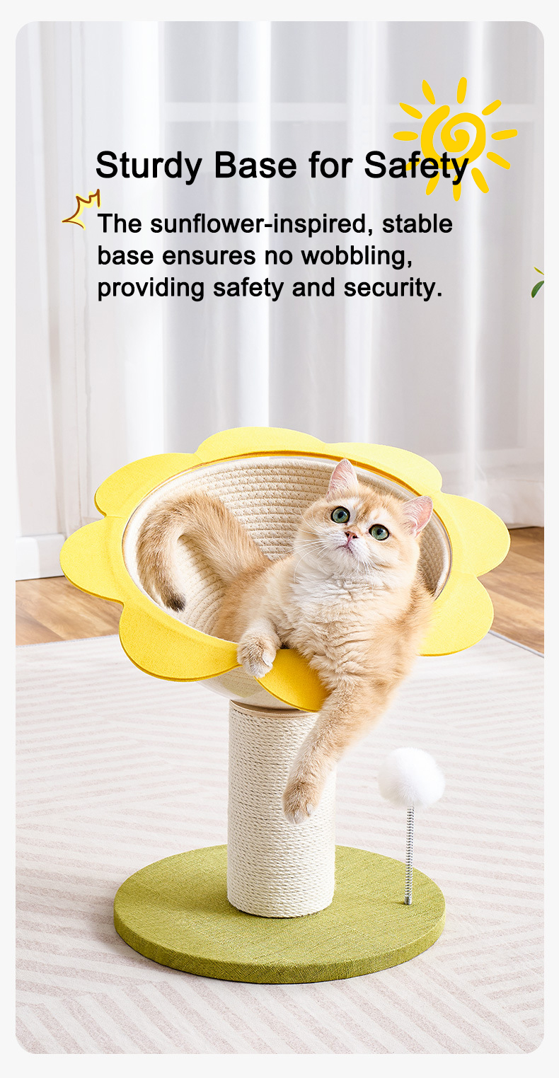 Sunflower Cat Scratching Nest