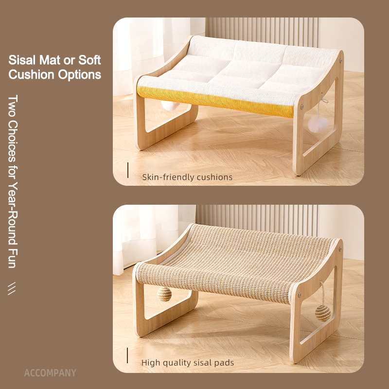 Desktop Cat Bed with Scratcher - Image 3