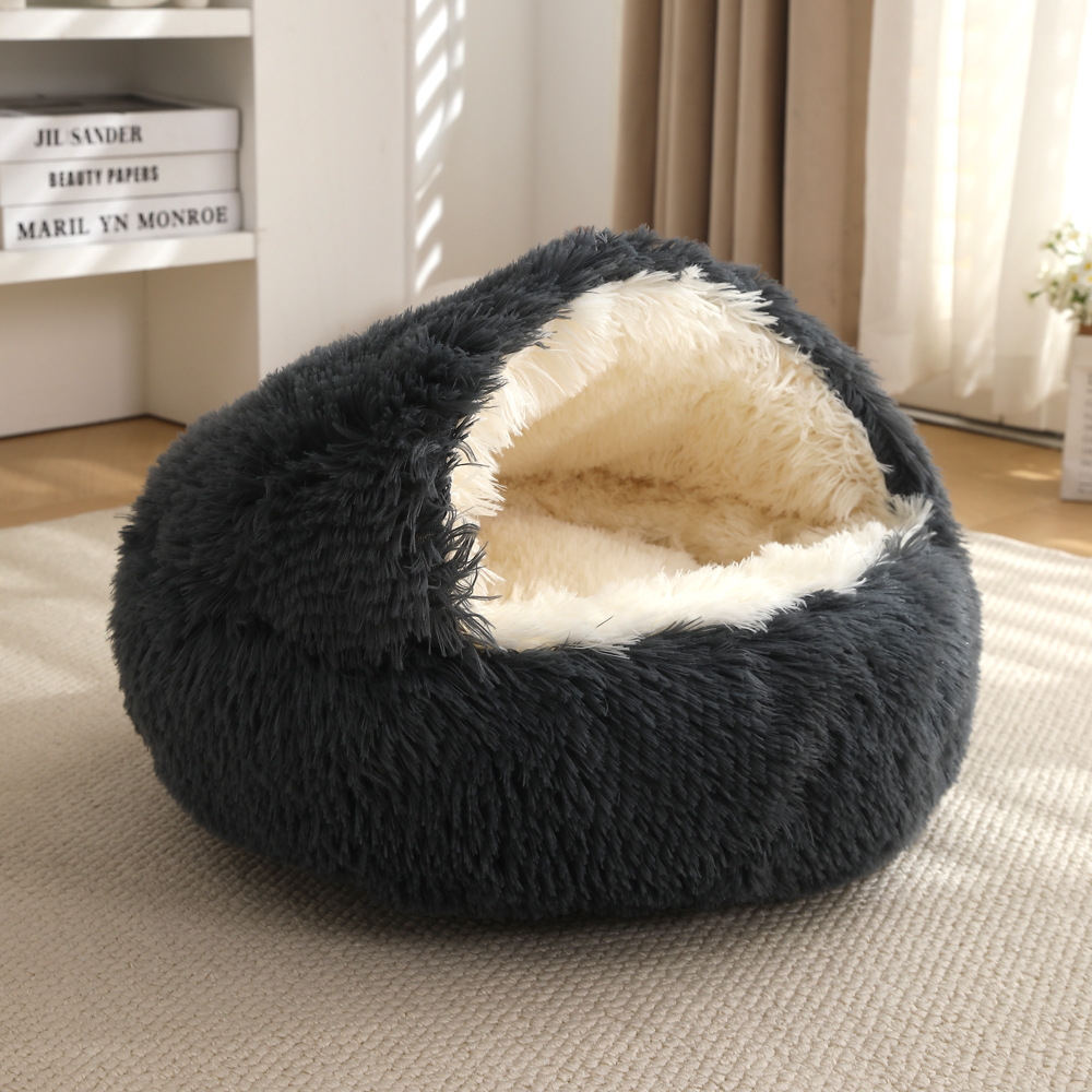 Cozy Semi-Enclosed Pet Bed for Deep Sleep - Image 8