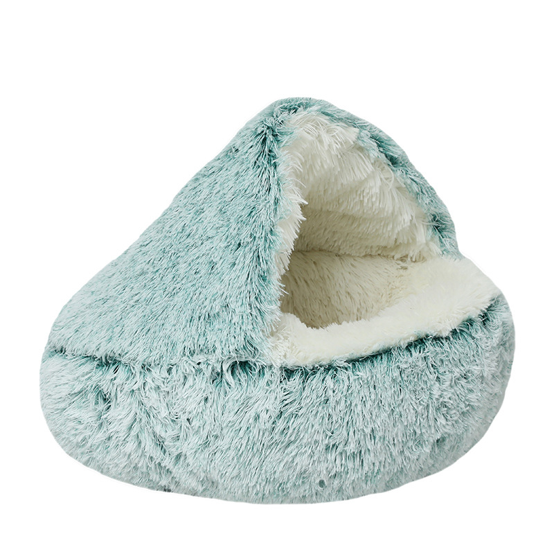 Cozy Semi-Enclosed Pet Bed for Deep Sleep - Image 2